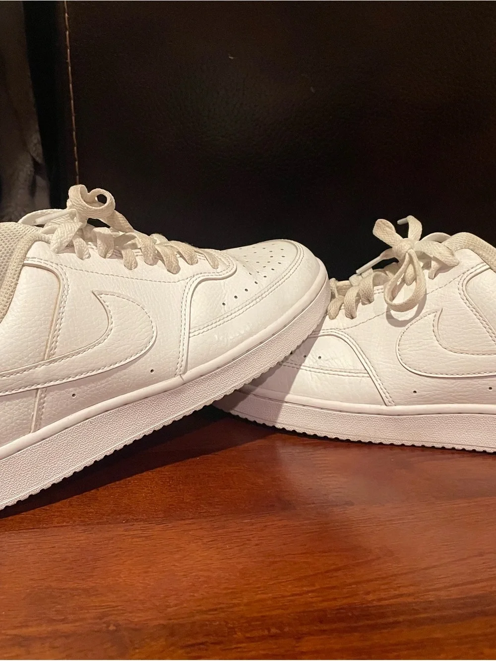 Nike White Low-Top Leather Sneakers
